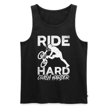 BMX Freestyle Biker Bike Bike BMX Rider - Débardeur bio Premium Homme - noir - Devant - AI Model Male 178 light (178cm)