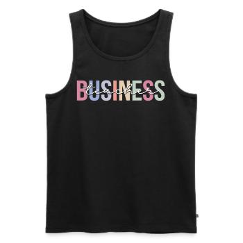 Business Teacher Teaching - Men's Premium Organic Tank Top - black - Front - AI Model Male 178 light (178cm)