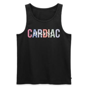 Cardiac Nurse Cardiology CNS - Men's Premium Organic Tank Top - black - Front - AI Model Male 178 light (178cm)