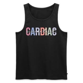 Heart Specialist Nurse Cardiology - Men's Premium Organic Tank Top - black - Front - Michal (187cm)
