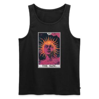 Tarot Card Tarot Card The Sun The Sun - Men's Premium Organic Tank Top - black - Front - AI Model Male 178 light (178cm)