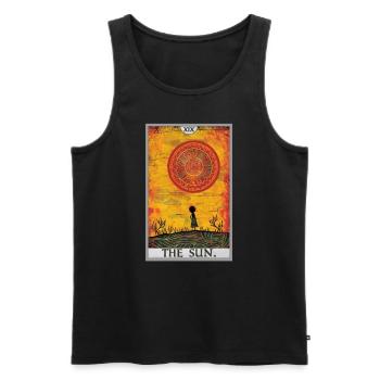 Tarotkarten Tarotkarte The Sun Die Sonne - Männer Premium Bio Tank Top - Schwarz - Vorne - AI Model Male 178 light (178cm)