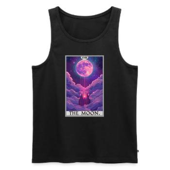 Tarotkarten Tarotkarte The Moon Der Mond - Männer Premium Bio Tank Top - Schwarz - Vorne - Michal (187cm)