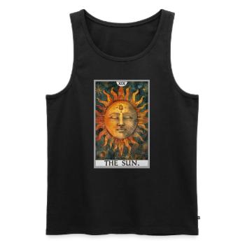 Tarot Card Tarot Card The Sun The Sun - Men's Premium Organic Tank Top - black - Front - AI Model Male 178 light (178cm)