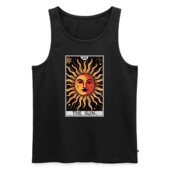 Tarotkarten Tarotkarte The Sun Die Sonne - Männer Premium Bio Tank Top - Schwarz - Vorne - AI Model Male 178 light (178cm)