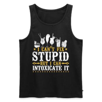 Bartender Mixologist I Can't Fix - Männer Premium Bio Tank Top - Schwarz - Vorne - Michal (187cm)