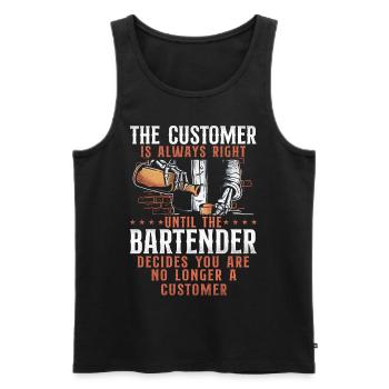 Barman Mixologue Le Client - Débardeur bio Premium Homme - noir - Devant - Michal (187cm)