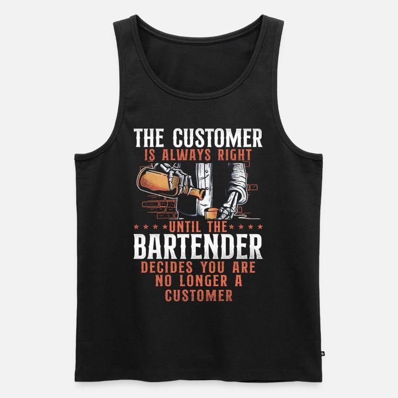 Bartender Mixologist The Customer - Männer Premium Bio Tank Top - Schwarz