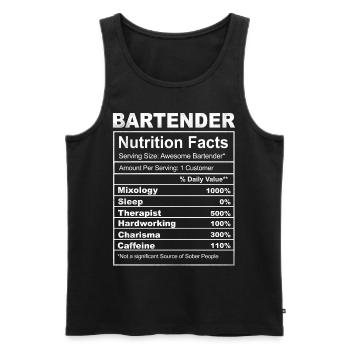 Bartender Mixologist Bartender - Men's Premium Organic Tank Top - black - Front - Michal (187cm)
