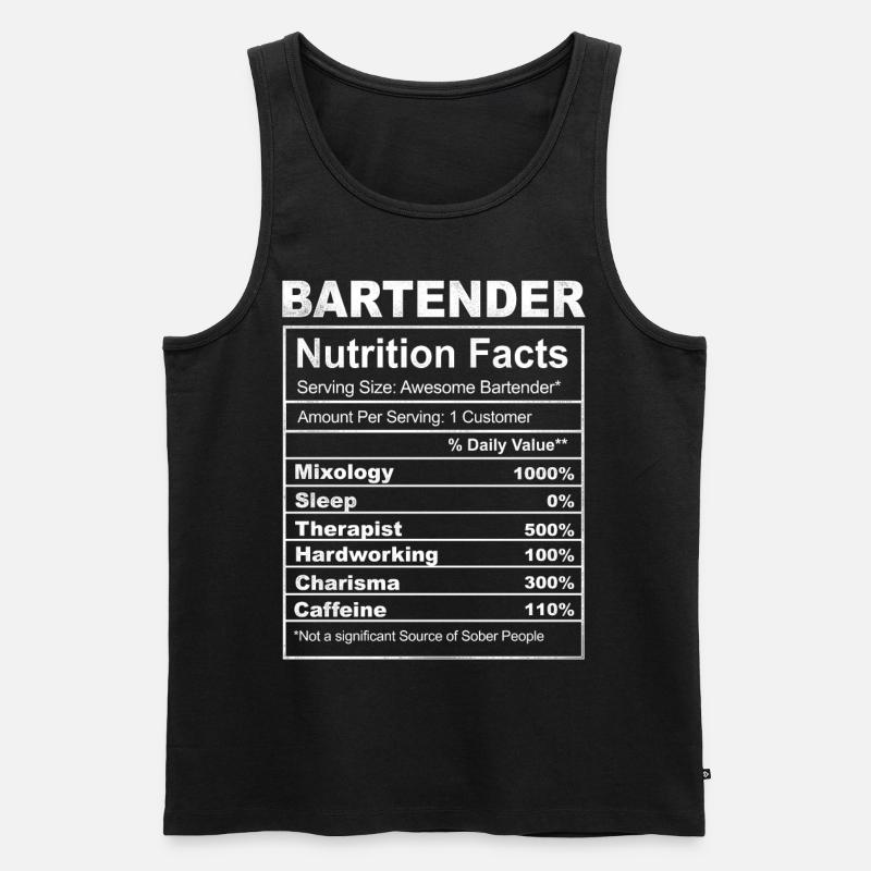 Bartender Mixologist Bartender - Männer Premium Bio Tank Top - Schwarz