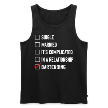 Bartender Mixologist Single - Männer Premium Bio Tank Top - Schwarz - Vorne - AI Model Male 178 light (178cm)