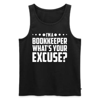 Buchhaltung Finanzbuchhalter Buchhalter Beruf - Männer Premium Bio Tank Top - Schwarz - Vorne - AI Model Male 178 light (178cm)