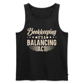 Buchhaltung Finanzbuchhalter Buchhalter Beruf - Männer Premium Bio Tank Top - Schwarz - Vorne - AI Model Male 178 light (178cm)