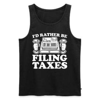 Buchhaltung Finanzbuchhalter Buchhalter Beruf - Männer Premium Bio Tank Top - Schwarz - Vorne - AI Model Male 178 light (178cm)