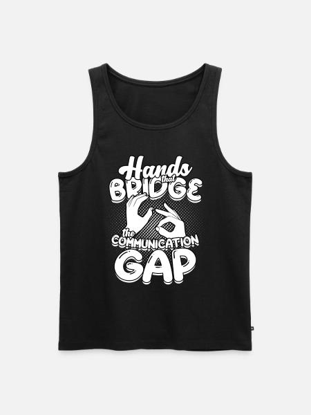 ASL Sign Language Interpreter - Men's Premium Organic Tank Top - black