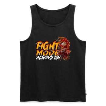 Betta Fish Fighting Mode de combat de poissons toujours activé - Débardeur bio Premium Homme - noir - Devant - AI Model Male 178 light (178cm)