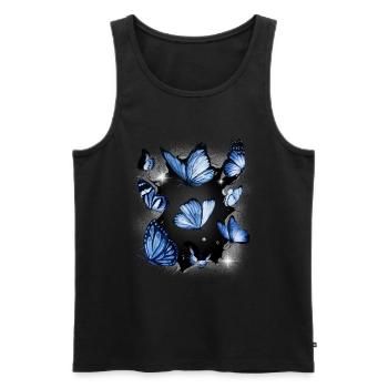 Butterflies Butterfly Insect Insects - Men's Premium Organic Tank Top - black - Front - AI Model Male 178 light (178cm)