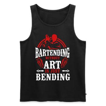 Bartender Mixologist Bartending - Männer Premium Bio Tank Top - Schwarz - Vorne - AI Model Male 178 light (178cm)