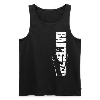 Bartender Mixologist Bartender - Men's Premium Organic Tank Top - black - Front - Michal (187cm)