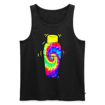 Bartender Mixologist Tie Dye - Men's Premium Organic Tank Top - black - Front - AI Model Male 178 light (178cm)