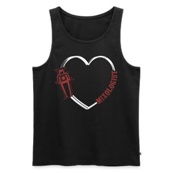 Bartender Mixologist Heart - Men's Premium Organic Tank Top - black - Front - AI Model Male 178 light (178cm)