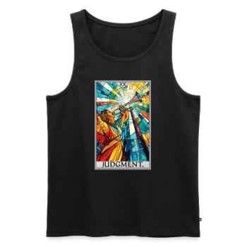 Tarot Cards Tarot Card 20 Judgment Court - Men's Premium Organic Tank Top - black - Front - Michal (187cm)