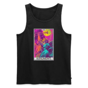 Tarot Cards Tarot Card 20 Judgment Court - Men's Premium Organic Tank Top - black - Front - Michal (187cm)