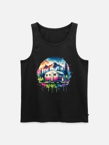 Camping Caravan - Men's Premium Organic Tank Top - black