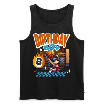 Basketball 8th Birthday Children's Birthday Party - Men's Premium Organic Tank Top - black - Front - Michal (187cm)