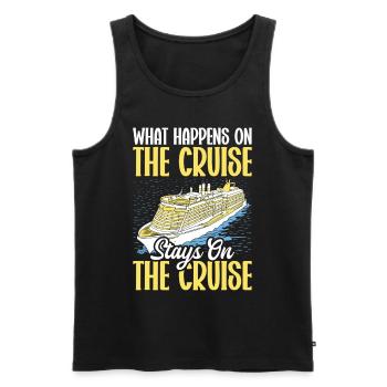 Croisière Crusader Bateau de croisière Cadeau - Débardeur bio Premium Homme - noir - Devant - Michal (187cm)
