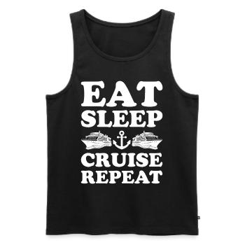 Croisière Crusader Bateau de croisière Cadeau - Débardeur bio Premium Homme - noir - Devant - Michal (187cm)