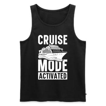 Croisière Crusader Bateau de croisière Cadeau - Débardeur bio Premium Homme - noir - Devant - Michal (187cm)