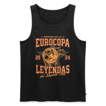 España Championship 2024 Women Men Flag Red - Men's Premium Organic Tank Top - black - Front - AI Model Male 178 light (178cm)