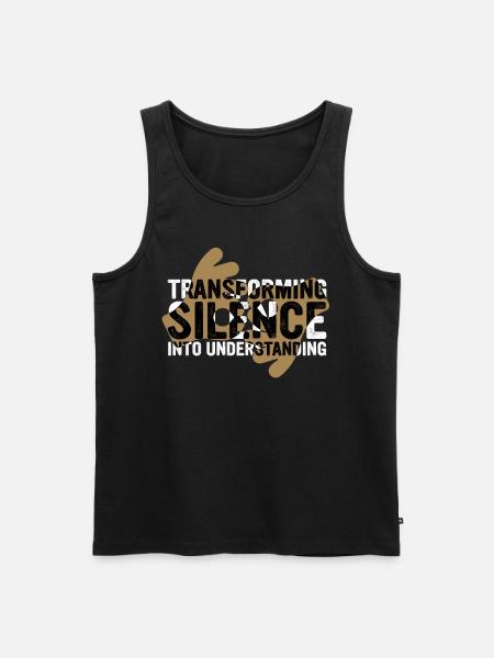 ASL Sign Language Interpreter - Men's Premium Organic Tank Top - black
