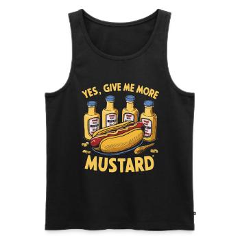 Lustige Illustration für Senfliebhaber für Senf - Männer Premium Bio Tank Top - Schwarz - Vorne - Michal (187cm)