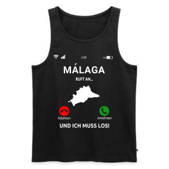 Málaga Andalusien Spanien Urlaub Malaga - Männer Premium Bio Tank Top - Schwarz - Vorne - AI Model Male 178 light (178cm)