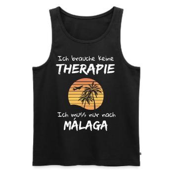 Málaga Andalusien Spanien Urlaub Malaga - Männer Premium Bio Tank Top - Schwarz - Vorne - AI Model Male 178 light (178cm)