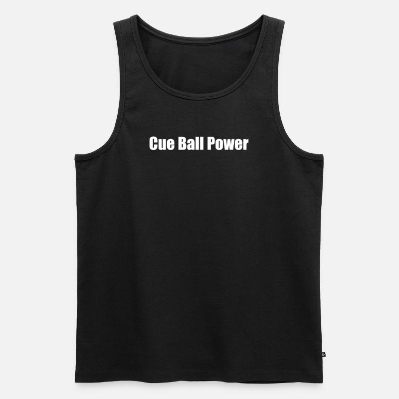Billard - Cue Ball Power - Männer Premium Bio Tank Top - Schwarz