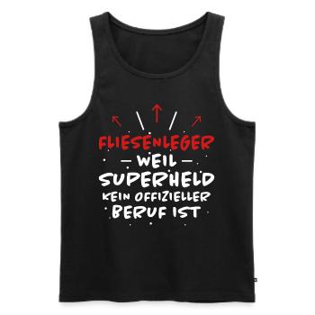Fliesenleger Spruch Lustiges Fliesenleger Geschenk - Männer Premium Bio Tank Top - Schwarz - Vorne - Michal (187cm)