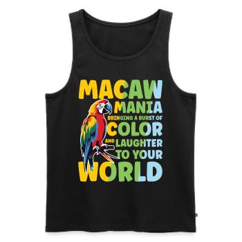 Macaw Mania Laughter To Your World - Männer Premium Bio Tank Top - Schwarz - Vorne - Michal (187cm)