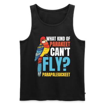 What Kind Of Parakeet Can'T Fly Parapalegickeet - Männer Premium Bio Tank Top - Schwarz - Vorne - Michal (187cm)