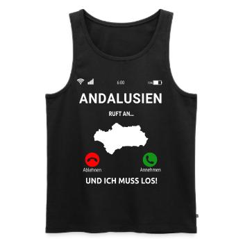 Andalusien Spanien Urlaub Idee - Männer Premium Bio Tank Top - Schwarz - Vorne - Michal (187cm)