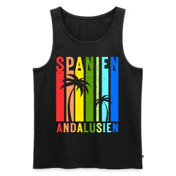 Andalusien Spanien Urlaub Idee - Männer Premium Bio Tank Top - Schwarz - Vorne - Michal (187cm)