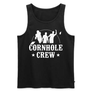 Cornhole Team Bean Bag Player - Männer Premium Bio Tank Top - Schwarz - Vorne - Michal (187cm)