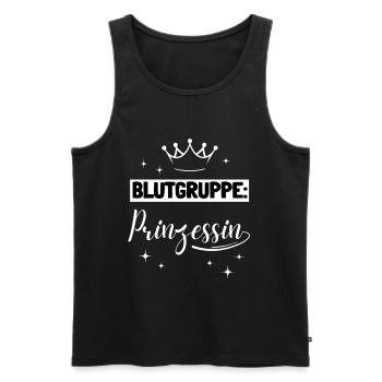Blood Type Princess Funny Women - Men's Premium Organic Tank Top - black - Front - Michal (187cm)