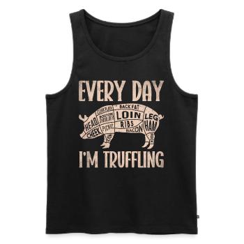 Butcher, butcher, butcher, butcher shop - Men's Premium Organic Tank Top - black - Front - Michal (187cm)