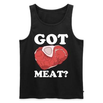 Metzger Fleischer Metzgerei Fleischerei - Männer Premium Bio Tank Top - Schwarz - Vorne - AI Model Male 178 light (178cm)