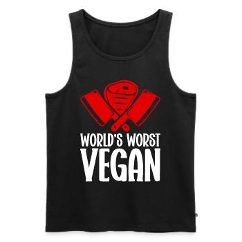 Metzger Fleischer Metzgerei Fleischerei - Männer Premium Bio Tank Top - Schwarz - Vorne - AI Model Male 178 light (178cm)