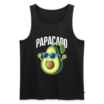Papacado Spaß Avocado Cartoon Charakter - Männer Premium Bio Tank Top - Schwarz - Vorne - Michal (187cm)