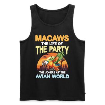 Macaws The Life of the Party Jokers Avian Wolrd - Männer Premium Bio Tank Top - Schwarz - Vorne - Michal (187cm)